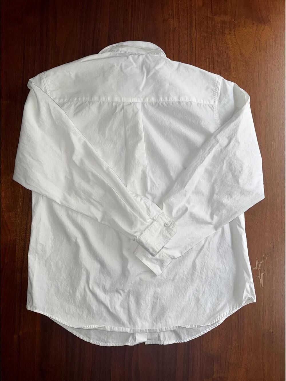 Talbots White 100% Cotton Embroidered Collar Button Front Shirt - Size S - Picture 4 of 4